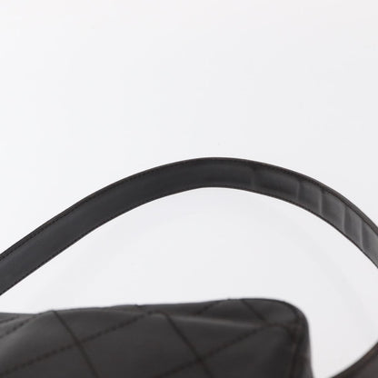 Chanel Vintage Front Pocket Camera Shoulder Bag Leather, BROWN, LEATHER, Shoulder bag