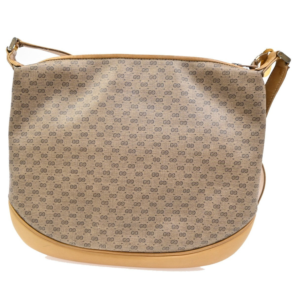 Gucci Vintage Shoulder Bag GG Coated Canvas, BROWN, PVC, Shoulder bag