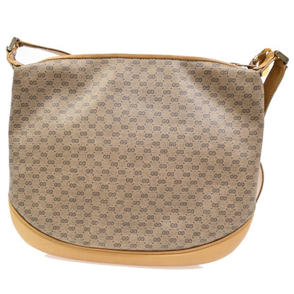 Gucci Vintage Shoulder Bag GG Coated Canvas, BROWN, PVC, Shoulder bag