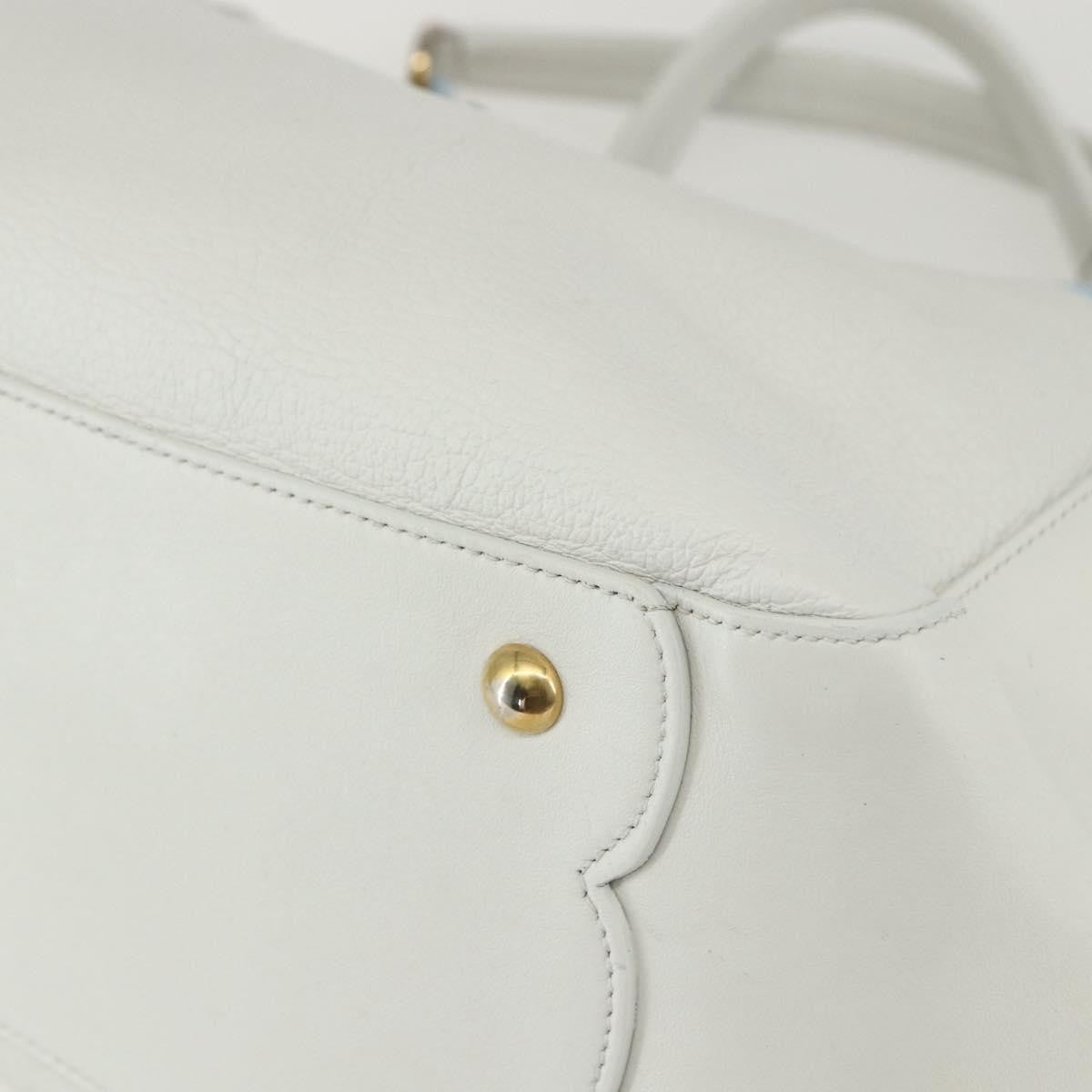 Salvatore Ferragamo Vintage Tote bag Leather, WHITE, LEATHER, Tote bag