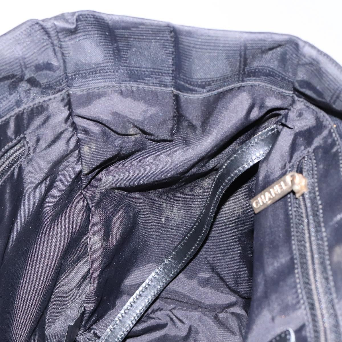 Chanel Travel Line Tote Nylon, BLACK, NYLON, Travel bag