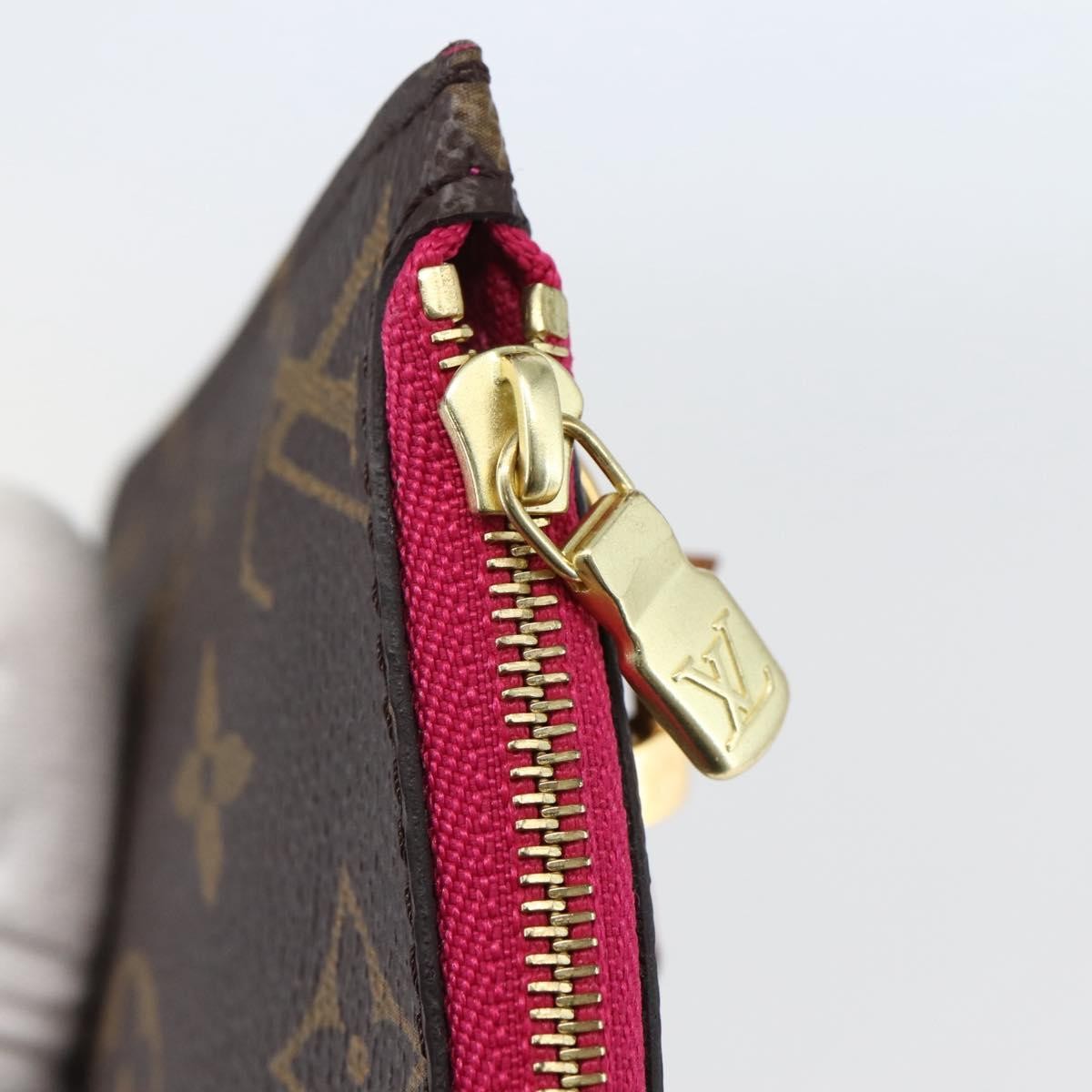 Louis Vuitton Neverfull Pochette Monogram Canvas, BROWN, CANVAS, Clutche & pouche