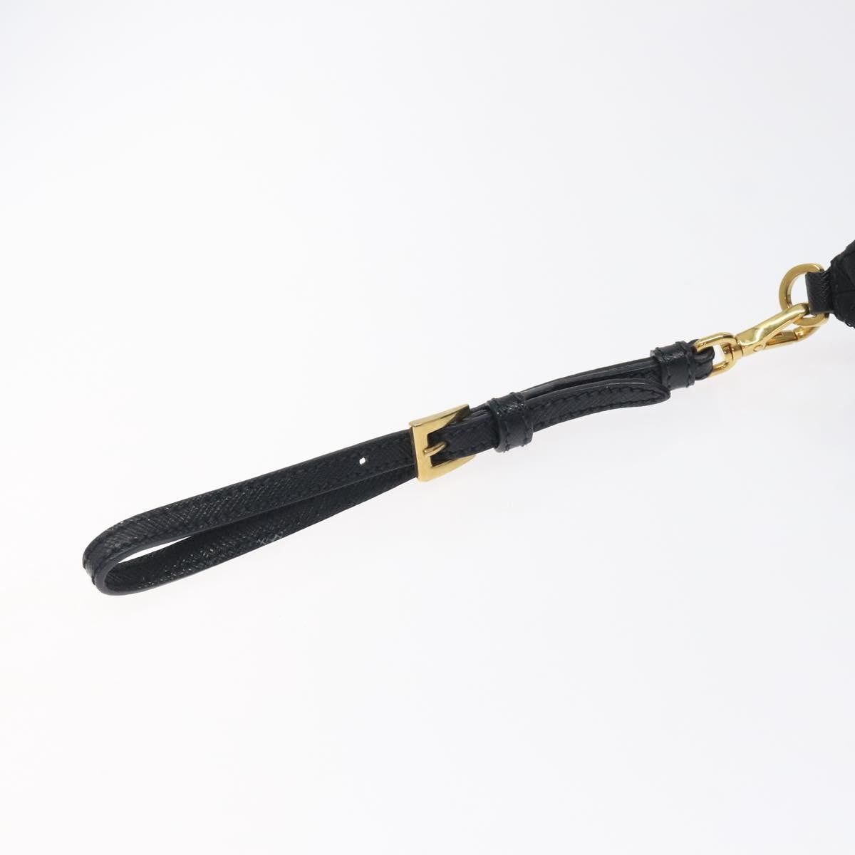 Prada Vintage Pouch Embroidery Nylon, BLACK, NYLON, Clutche & pouche