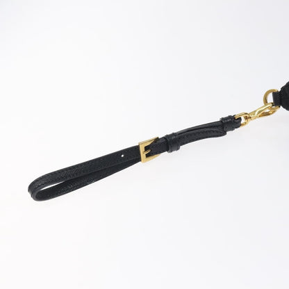 Prada Vintage Pouch Embroidery Nylon, BLACK, NYLON, Clutche & pouche