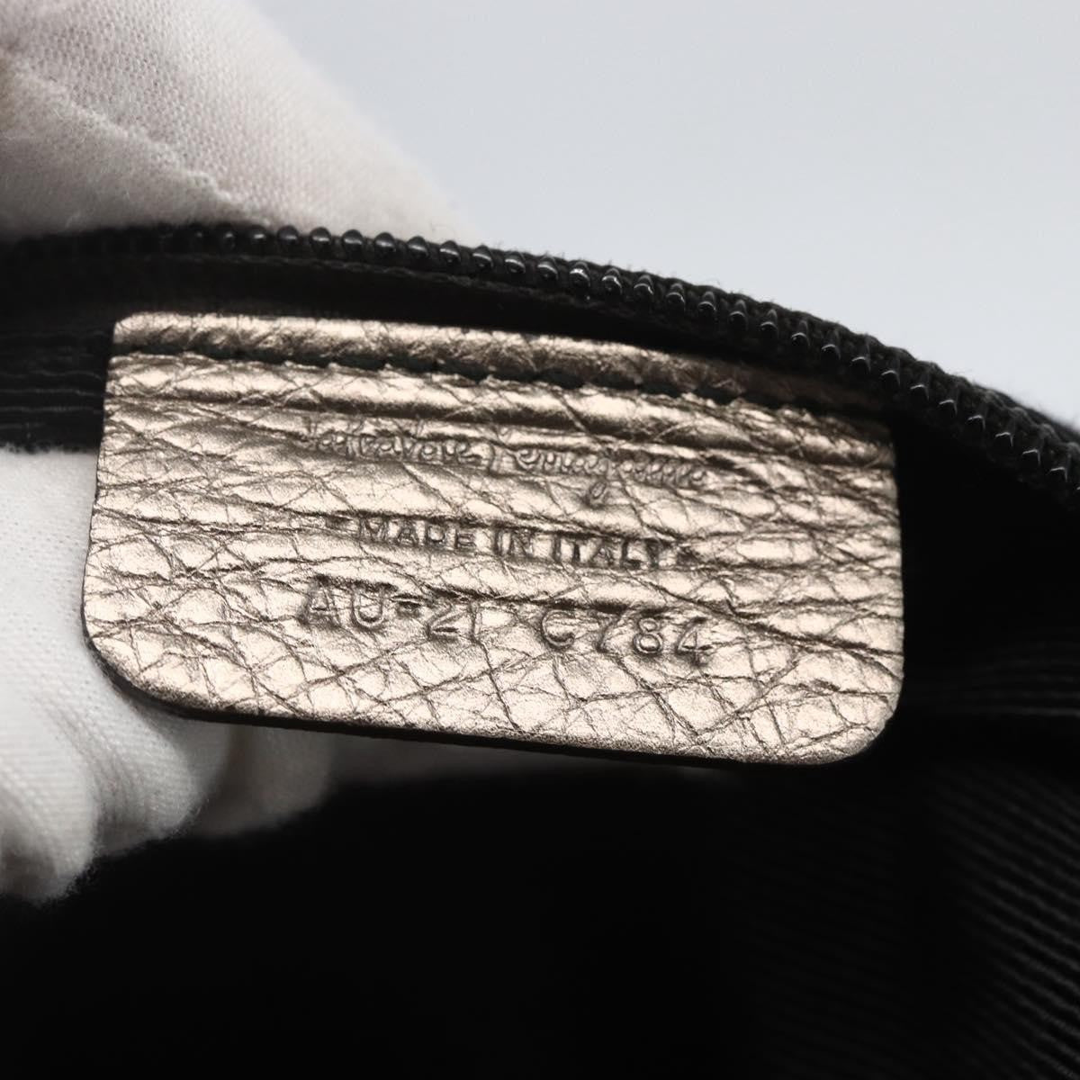 Salvatore Ferragamo Vala Handbag Leather, GOLD, LEATHER, Handbag