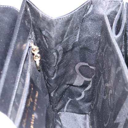 Salvatore Ferragamo Gancini Convertible Top Handle Bag Leather, BLACK, LEATHER, Handbag