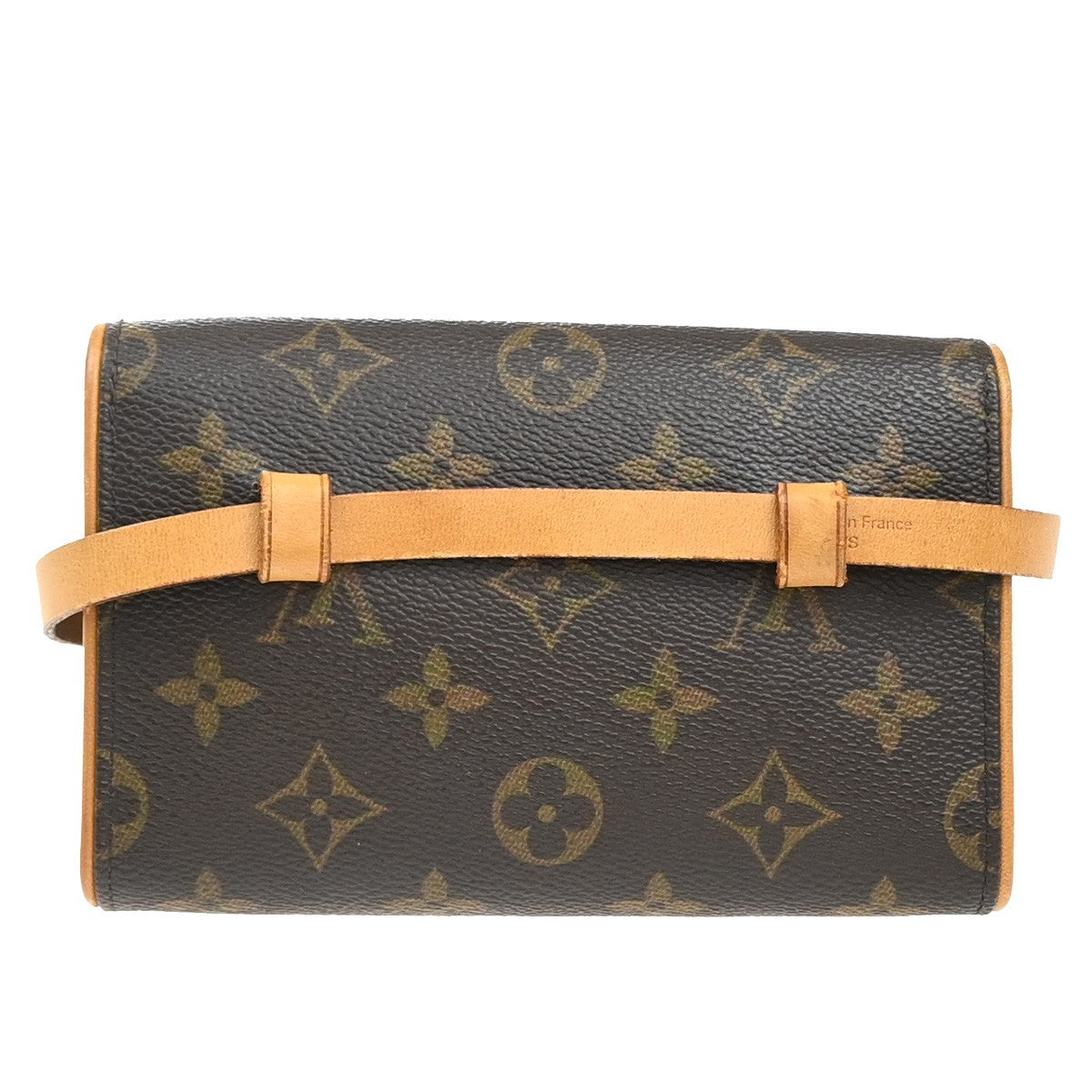 Louis Vuitton Florentine Pochette Monogram Canvas, BROWN, LEATHER, Clutche & pouche