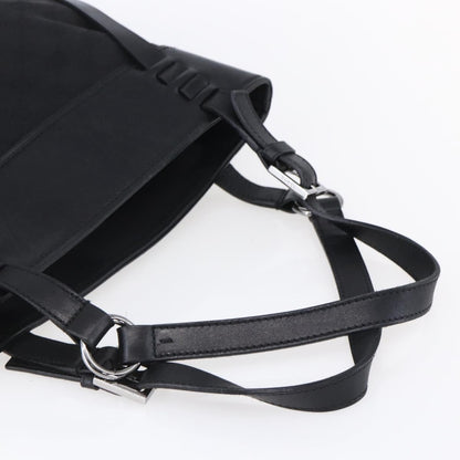 Gucci Vintage Harness Tote GG Canvas with Leather, BLACK, CANVAS, Tote bag