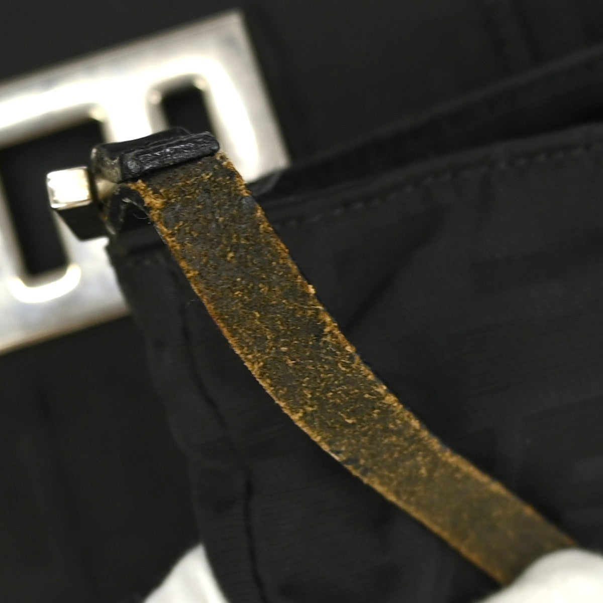 Fendi Vintage Shoulder Bag Zucca Canvas, BLACK, CANVAS, Shoulder bag