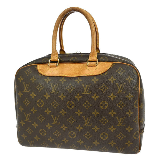Louis Vuitton Deauville Handbag Monogram Canvas, BROWN, CANVAS, Handbag