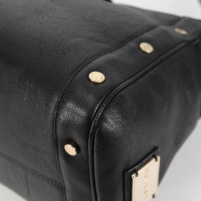 Bvlgari Chandra Top Handle Bag Leather, BLACK, LEATHER, Shoulder bag