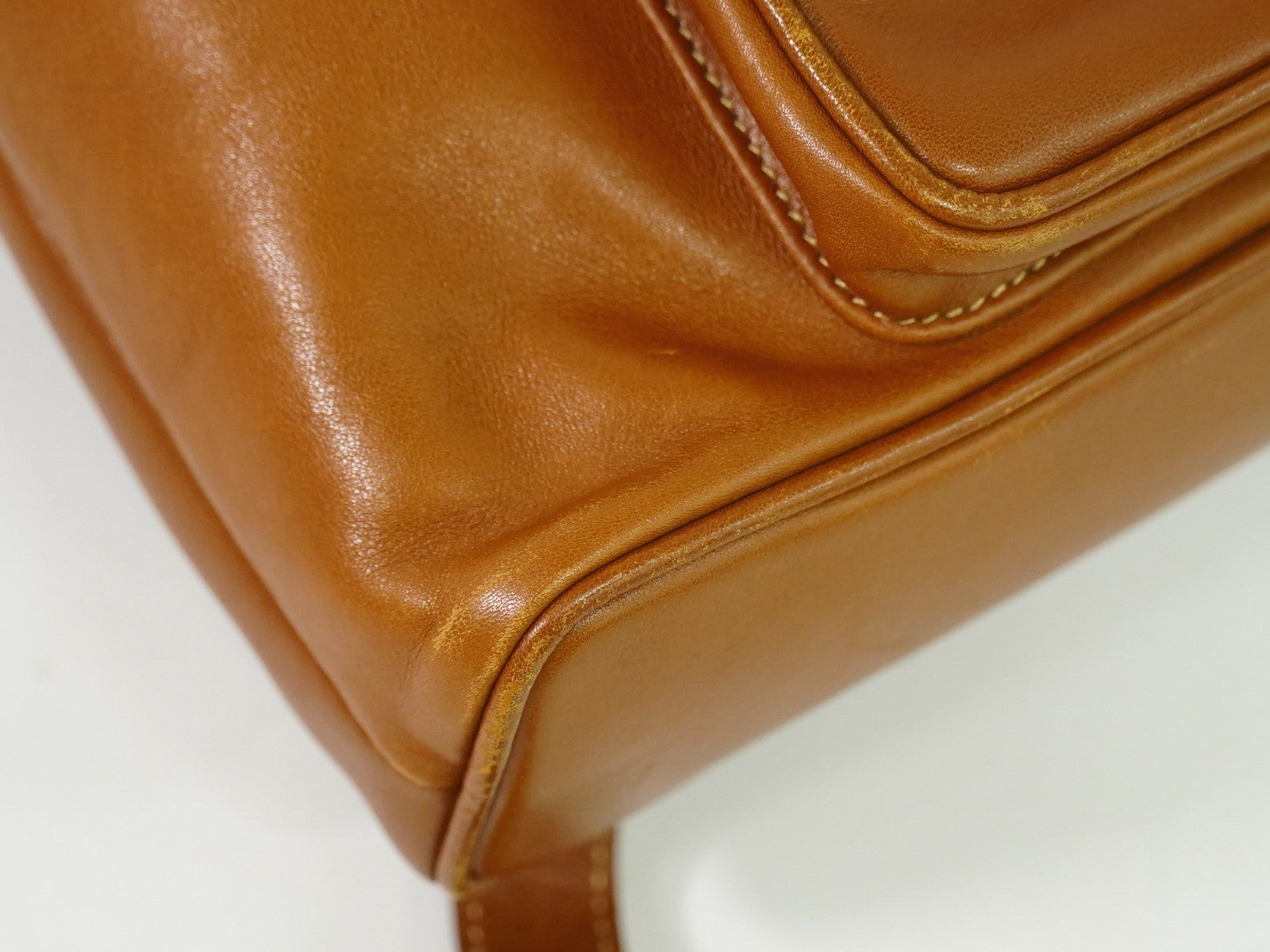 Gucci Vintage Bamboo Backpack Leather, BROWN, LEATHER, Backpack