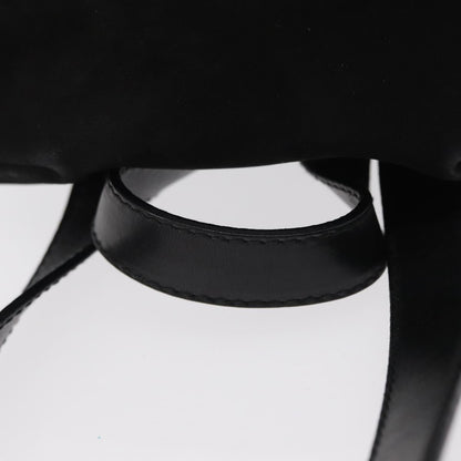 Salvatore Ferragamo Gancini Backpack Suede, BLACK, SUEDE, Backpack