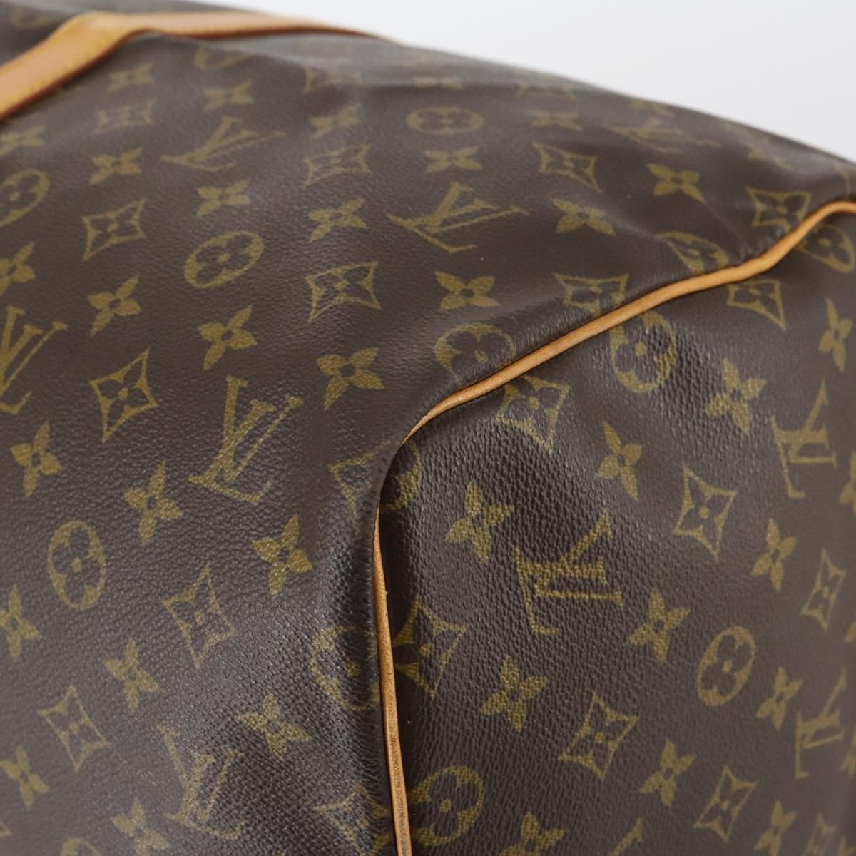 Louis Vuitton Keepall Bag Monogram Canvas, BROWN, CANVAS, Travel bag