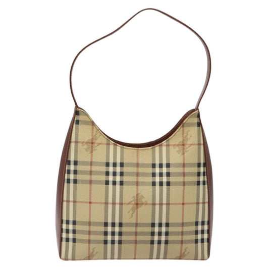 Burberry Shoulder Bag Nova Check Canvas, BEIGE, PVC, Shoulder bag