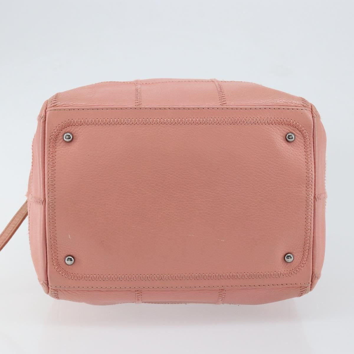 Chanel Chocolate Bar CC Bowler Bag Caviar skin, PINK, LEATHER, Handbag