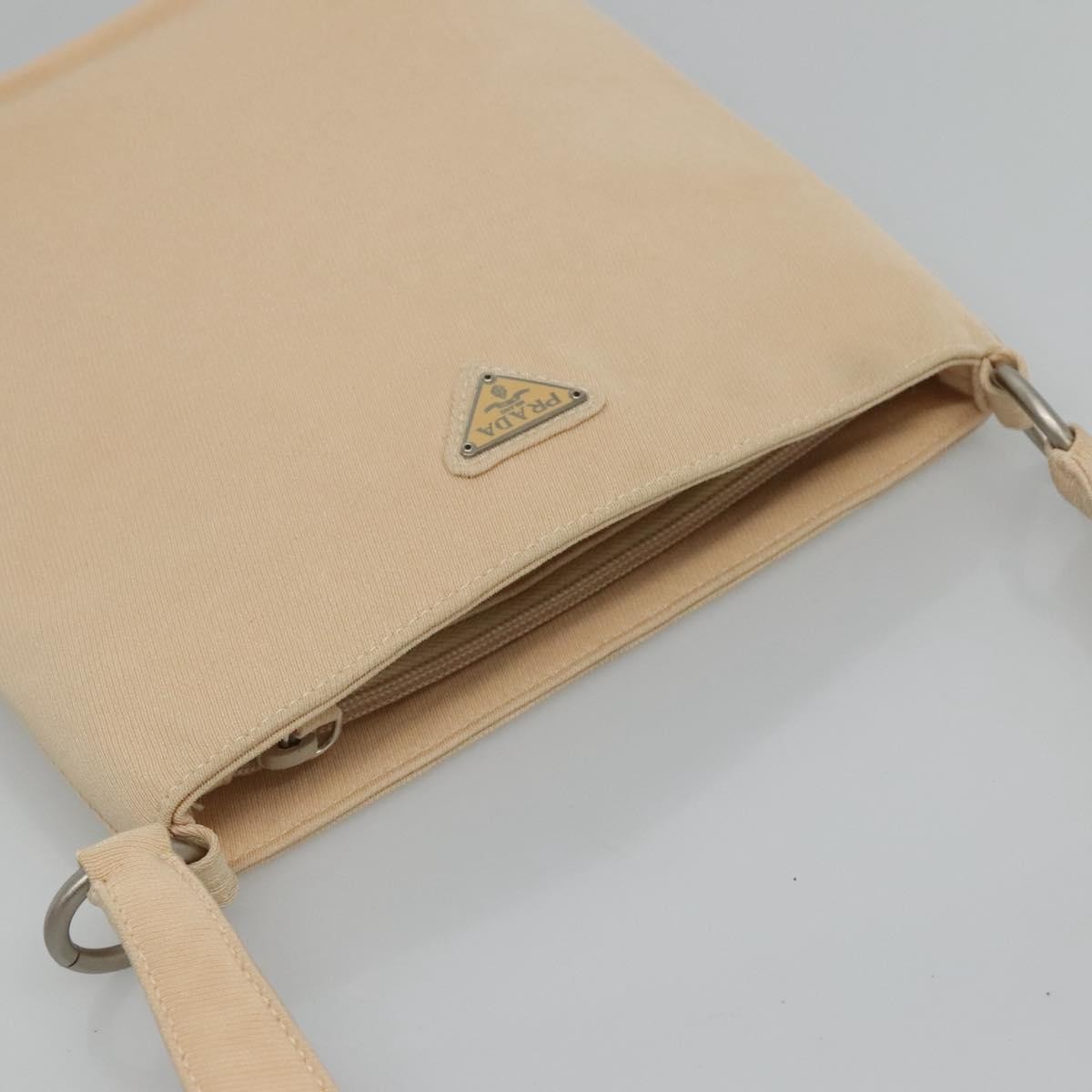 Prada Zip Messenger Canvas, BEIGE, CANVAS, Shoulder bag