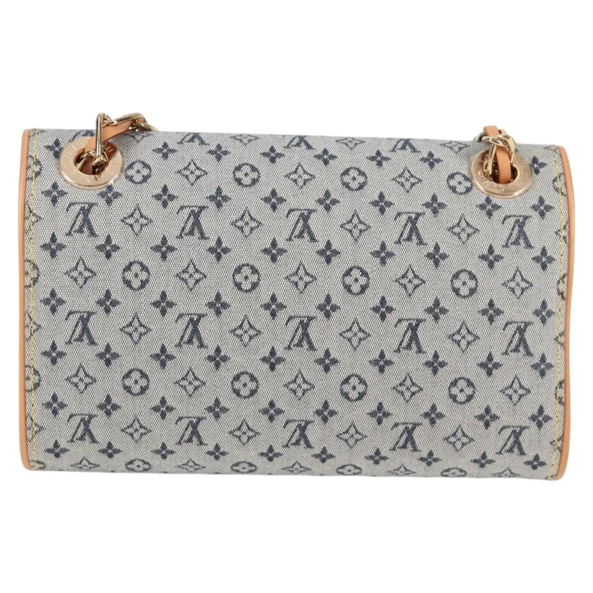 Louis Vuitton Camille Handbag Mini Lin, BLUE, CANVAS, Handbag
