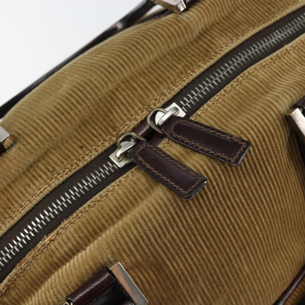 Fendi Vintage Top Handle Bag Velvet, BEIGE, VELVET, Handbag