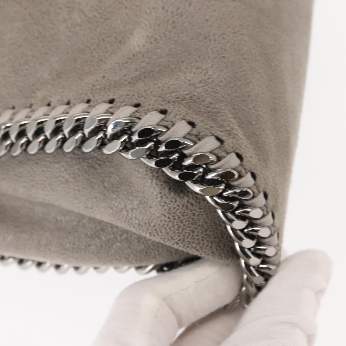 Stella McCartney Falabella Fold Over Crossbody Bag Faux Leather, GRAY, POLYESTER, Crossbody bag