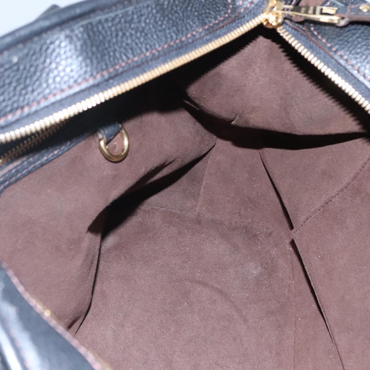 Louis Vuitton Stellar Handbag Mahina Leather, BLACK, LEATHER, Handbag