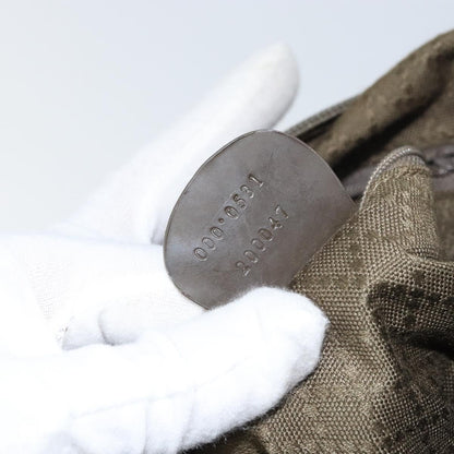 Gucci Vintage Bamboo Shoulder Bag Nylon, KHAKI, NYLON, Shoulder bag