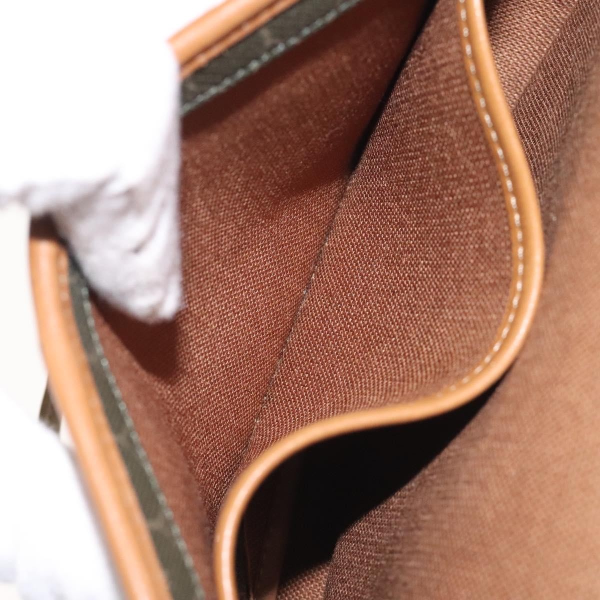 Christian Dior Vintage Honeycomb Flap Crossbody Bag Coated Canvas, GRAY, CANVAS, Crossbody bag