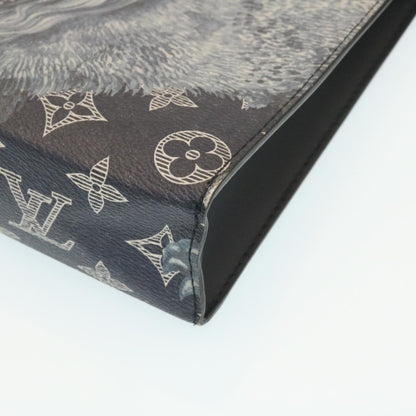 Louis Vuitton Pochette Voyage Limited Edition Chapman Savane Monogram Canvas, NAVY, CANVAS, Clutche & pouche