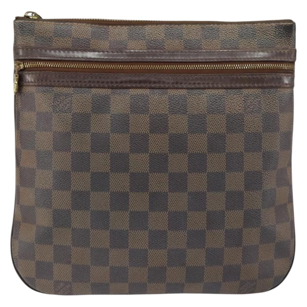 Louis Vuitton Bosphore Pochette Damier, BROWN, CANVAS, Shoulder bag