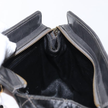 Chanel Vintage Shoulder Bag Satin, GRAY, SATIN, Shoulder bag