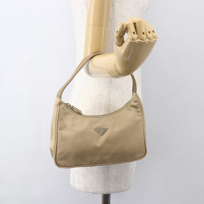 Prada Hobo Tessuto, BEIGE, NYLON, Handbag