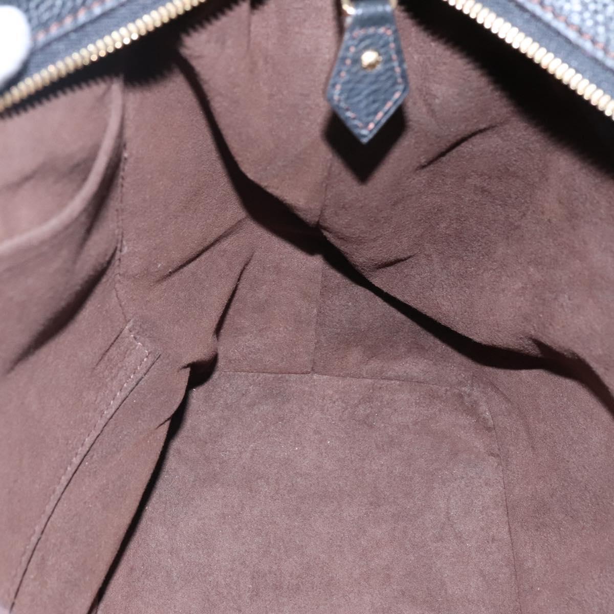 Louis Vuitton Stellar Handbag Mahina Leather, BLACK, LEATHER, Handbag