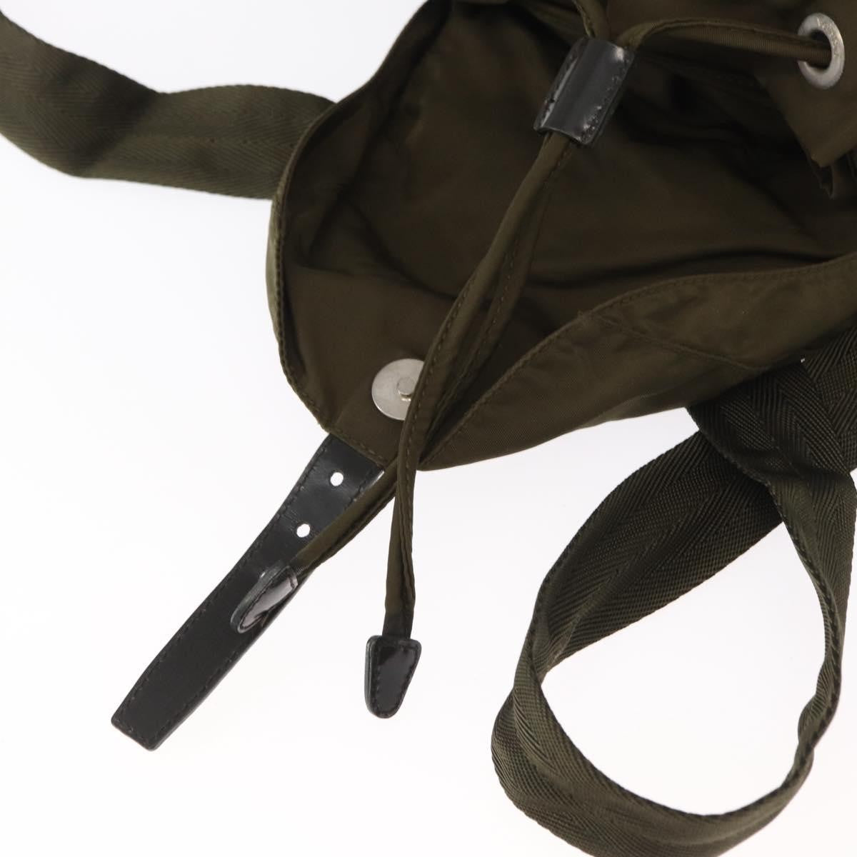 Prada Double Front Pocket Backpack Tessuto, KHAKI, NYLON, Backpack