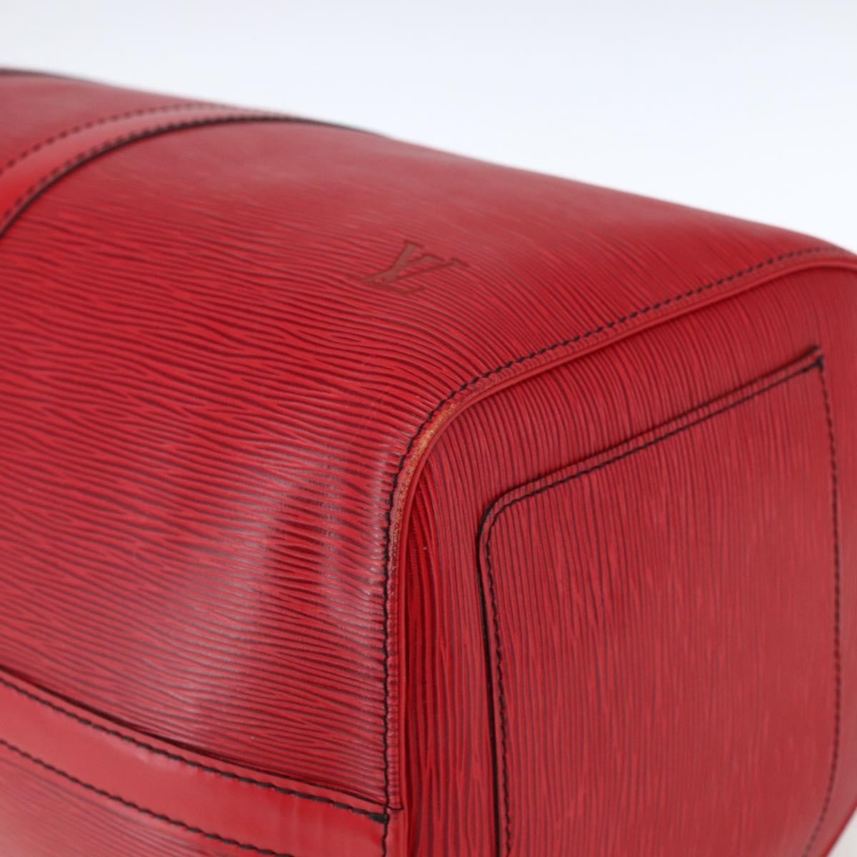 Louis Vuitton Keepall Bag Epi Leather, RED, LEATHER, Travel bag