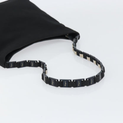 Salvatore Ferragamo Vala Shoulder Bag Nylon, BLACK, NYLON, Shoulder bag