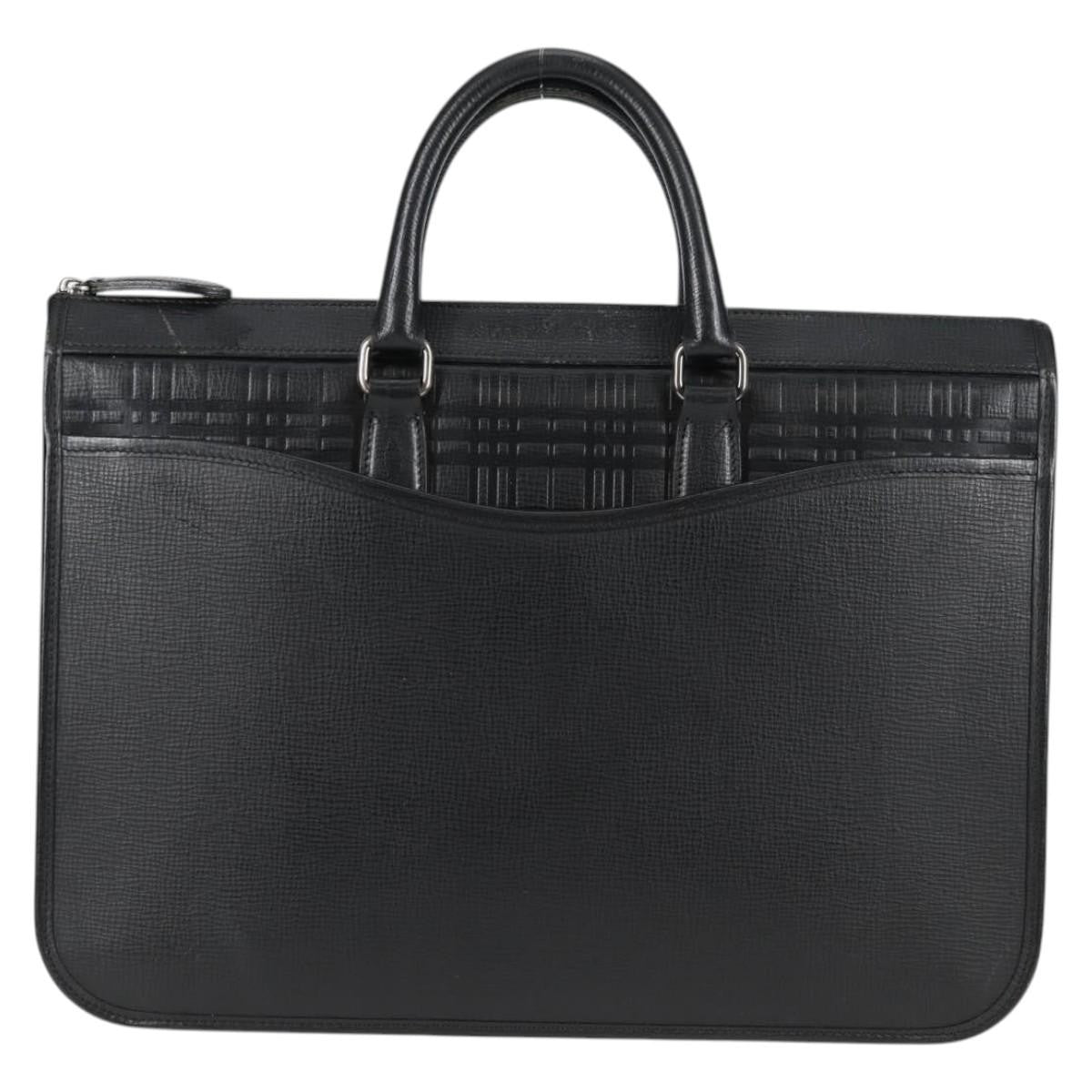 Burberry Briefcase Leather, BLACK, LEATHER, Briefcase