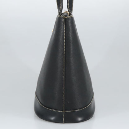 Burberry Handle Tote Leather, BLACK, LEATHER, Tote bag