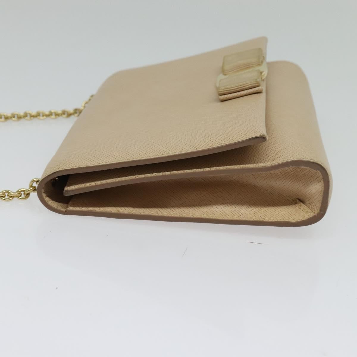 Salvatore Ferragamo Ginny Crossbody Bag Leather, BEIGE, LEATHER, Shoulder bag