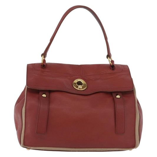 Saint Laurent Muse Two Bag Leather, Red, Leather, Handbag