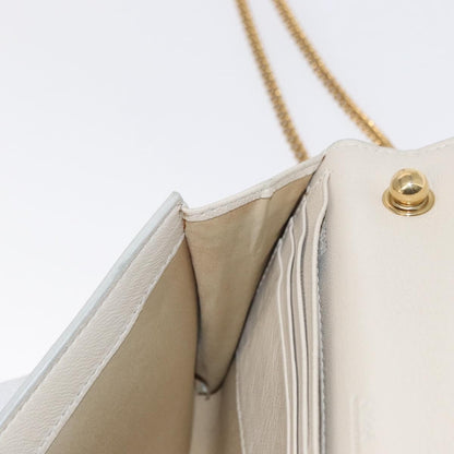 Chloe Chain Flap Crossbody Bag Leather, BEIGE, LEATHER, Shoulder bag