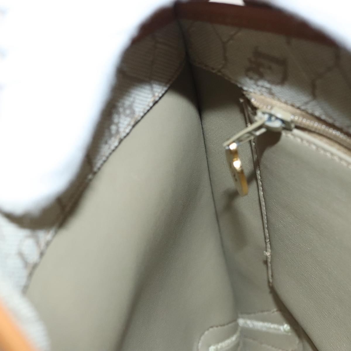 Christian Dior Vintage Honeycomb Shoulder Bag Canvas and Leather, BEIGE, CANVAS, Shoulder bag