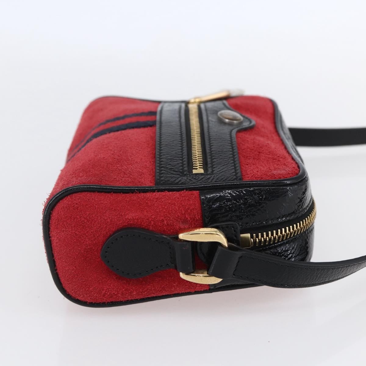 Gucci Ophidia Shoulder Bag Suede, RED, SUEDE, Shoulder bag