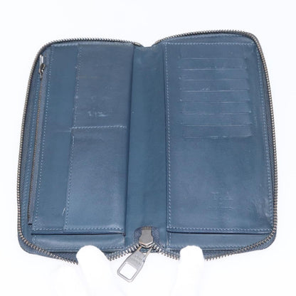 Louis Vuitton Zippy wallet vertical Damier Infini Leather, NAVY, LEATHER, Wallets