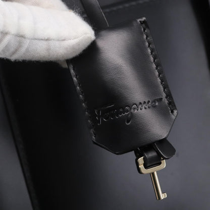 Salvatore Ferragamo Vintage Tote bag Leather, BLACK, LEATHER, Tote bag