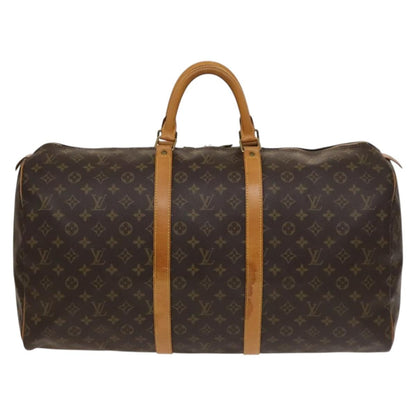 Louis Vuitton Keepall Bag Monogram Canvas, BROWN, CANVAS, Travel bag
