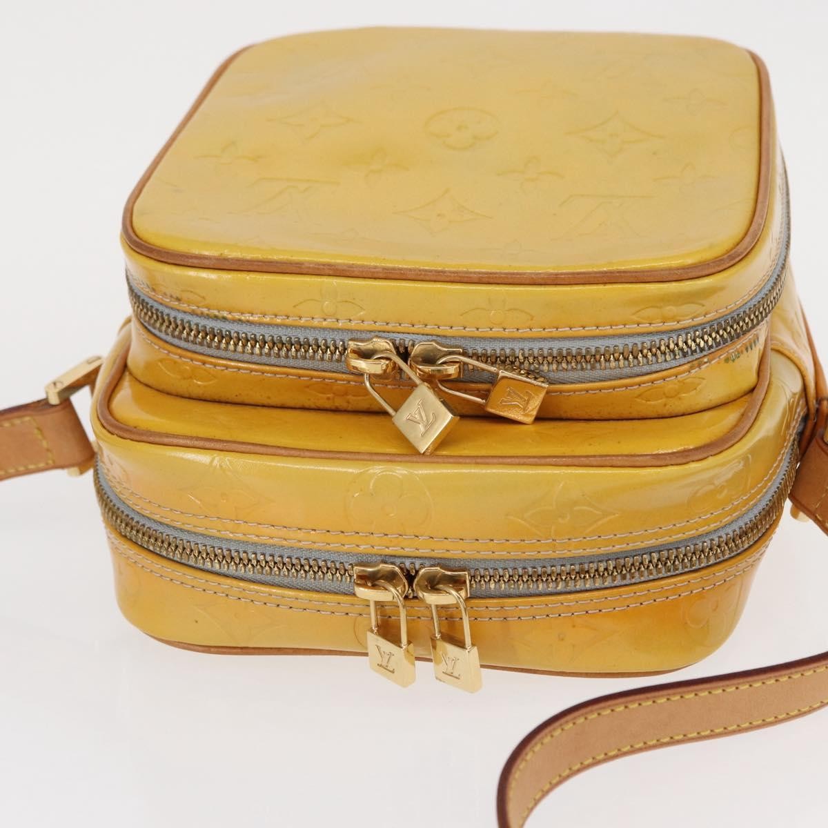 Louis Vuitton Wooster Handbag Monogram Vernis, YELLOW, PATENT_LEATHER, Shoulder bag