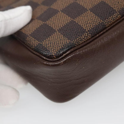 Louis Vuitton Trousse Make Up Bag Damier, BROWN, CANVAS, Clutche & pouche