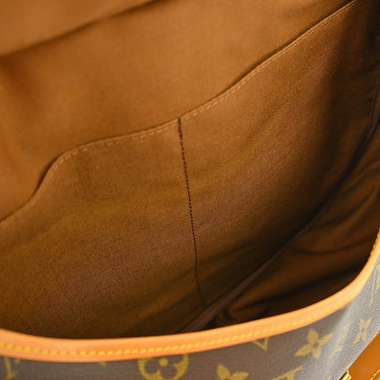 Louis Vuitton Saumur Handbag Monogram Canvas, Brown, Canvas, Shoulder Bag
