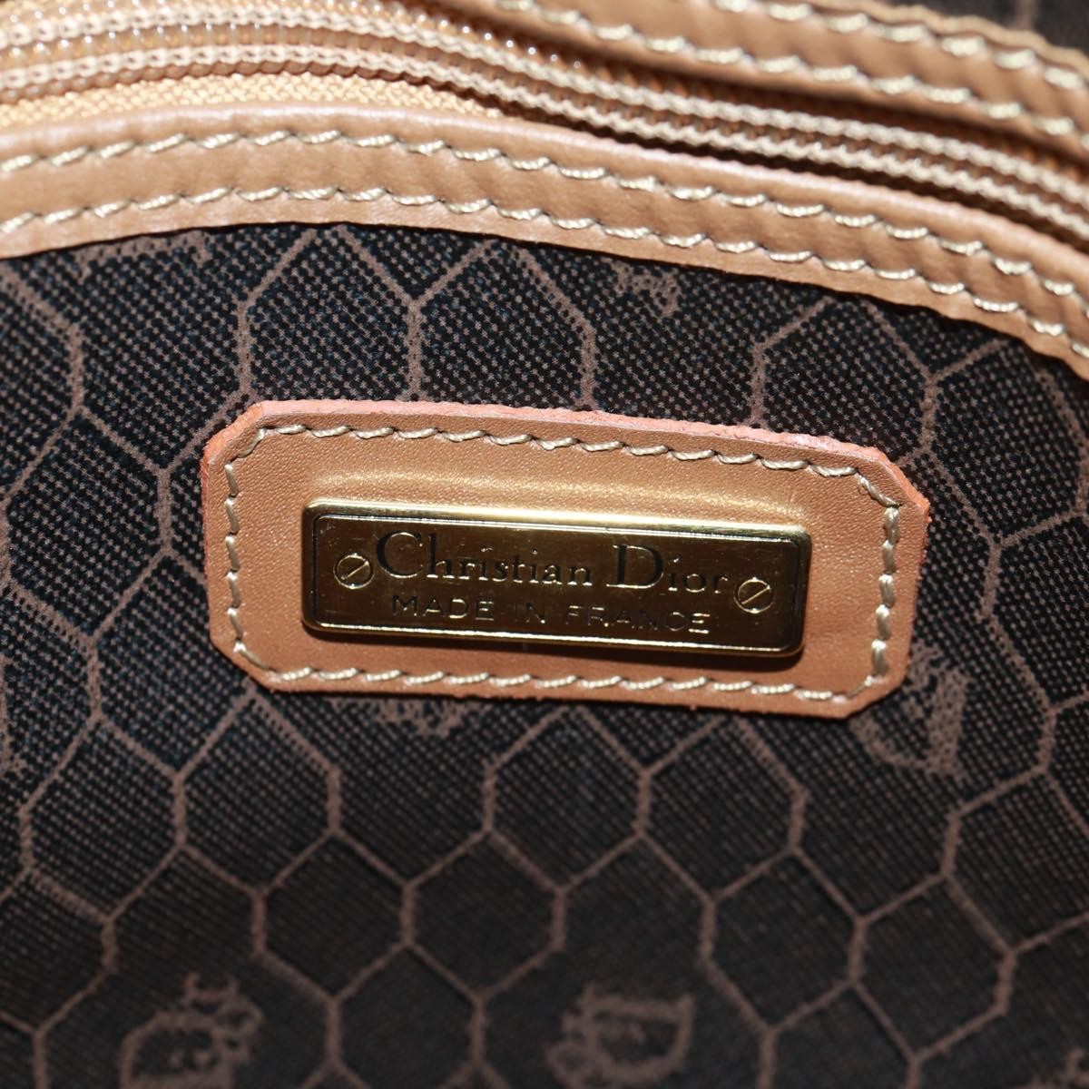 Christian Dior Vintage Honeycomb Boston bag Canvas and Leather, BLACK, PVC, Travel bag