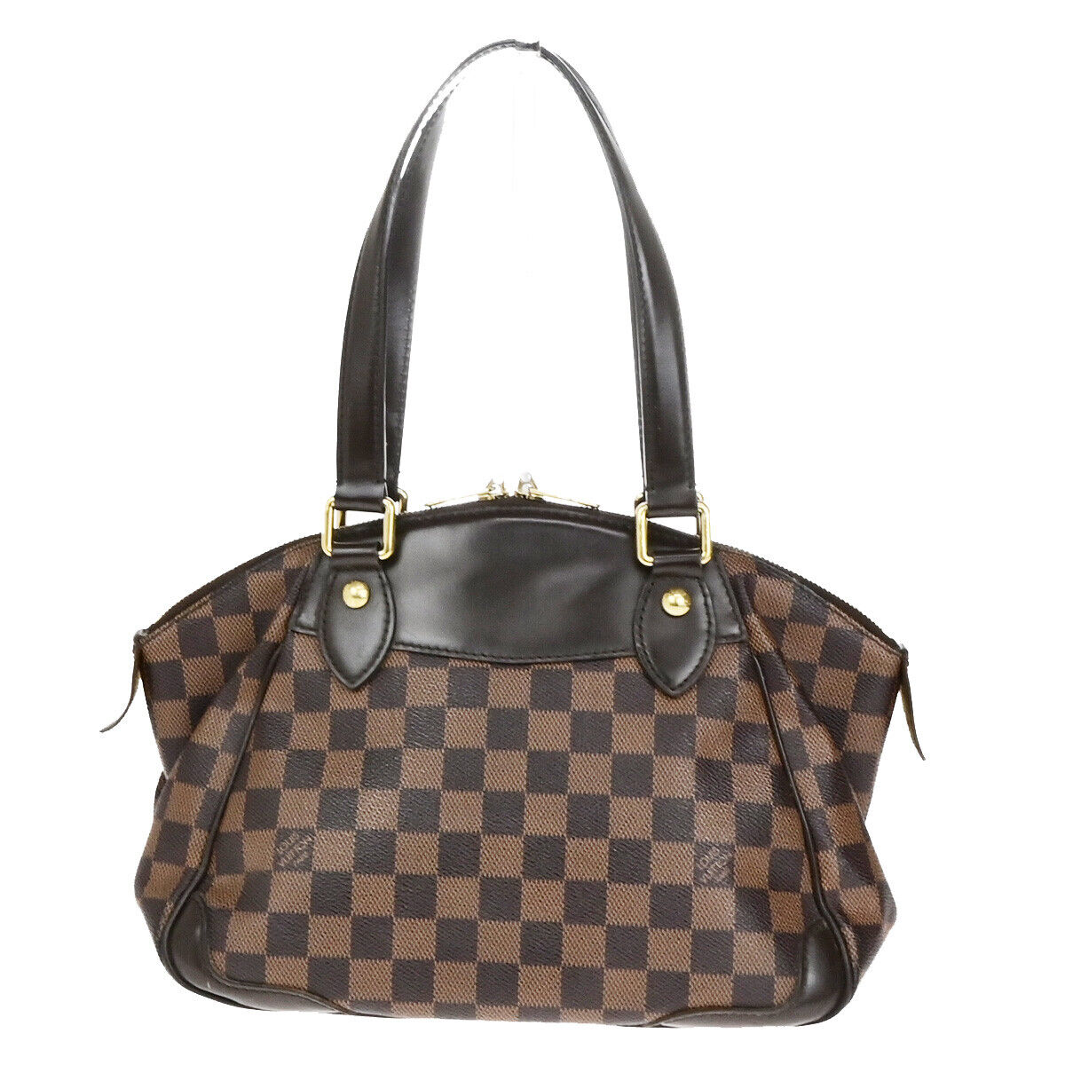 Louis Vuitton Verona Handbag Damier, BROWN, CANVAS, Shoulder bag